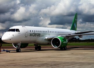 Wideroe é a primeira do mundo a receber o Embraer 190-E2