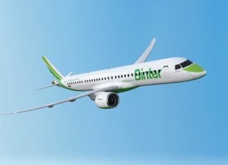 Espanhola Binter Canarias receberá seu primeiro Embraer E195-E2 em 2019