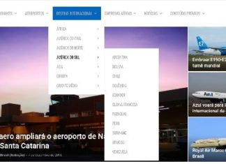 Aviação Brasil ajusta seu menu de navegação no Portal