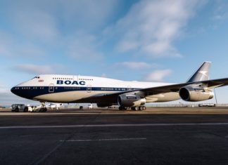 Ficou lindo o Boeing 747 da British retrô (BOAC)