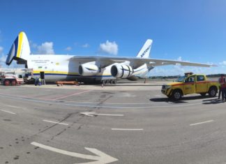 Salvador recebe pouso de gigante cargueiro russo