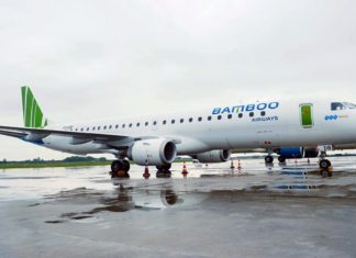 E195 inicia operações no Vietnã com a Bamboo Airways