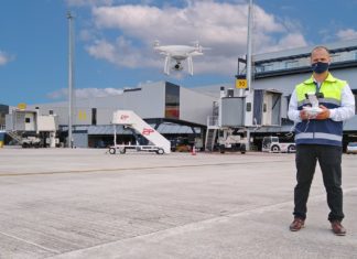 Aeroporto de Florianópolis inicia testes com drone para inspeção do aeródromo