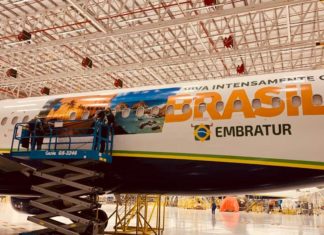 Aviões da Azul receberam imagens que ressaltam as belezas naturais de destinos brasileiros