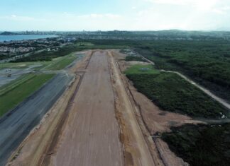 Obra da nova pista do Aeroporto de Macaé alcança 50% de conclusão
